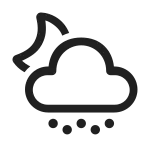 Weather Snow Shower Night SVG Icon